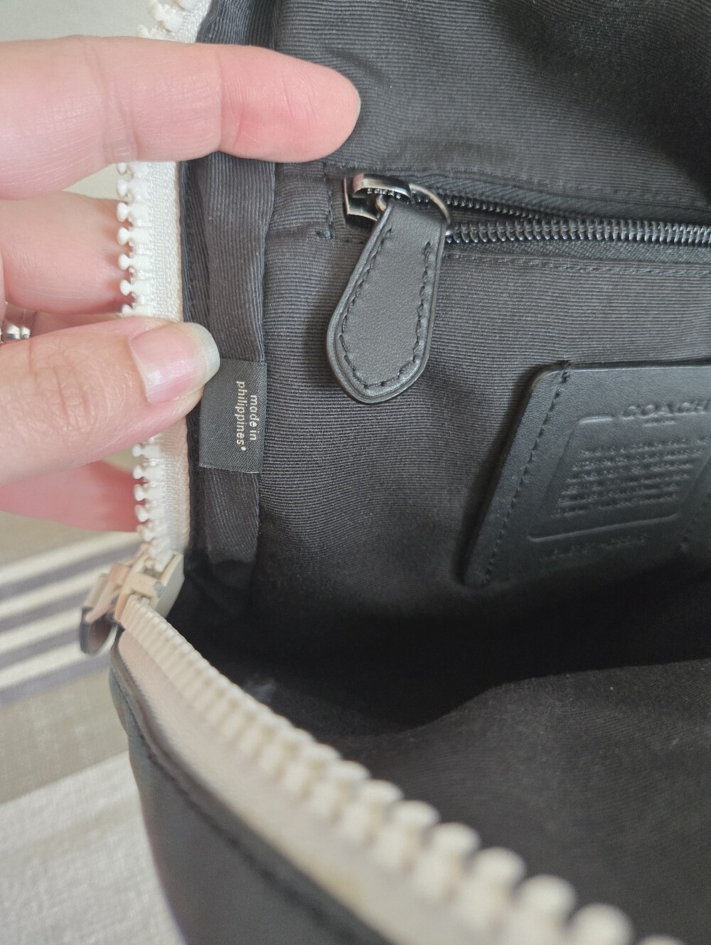 Coach Track Pack In Signature Canvas, Style C6645, Gunmetal/Charcoal Chalk - Picture 13 of 17
